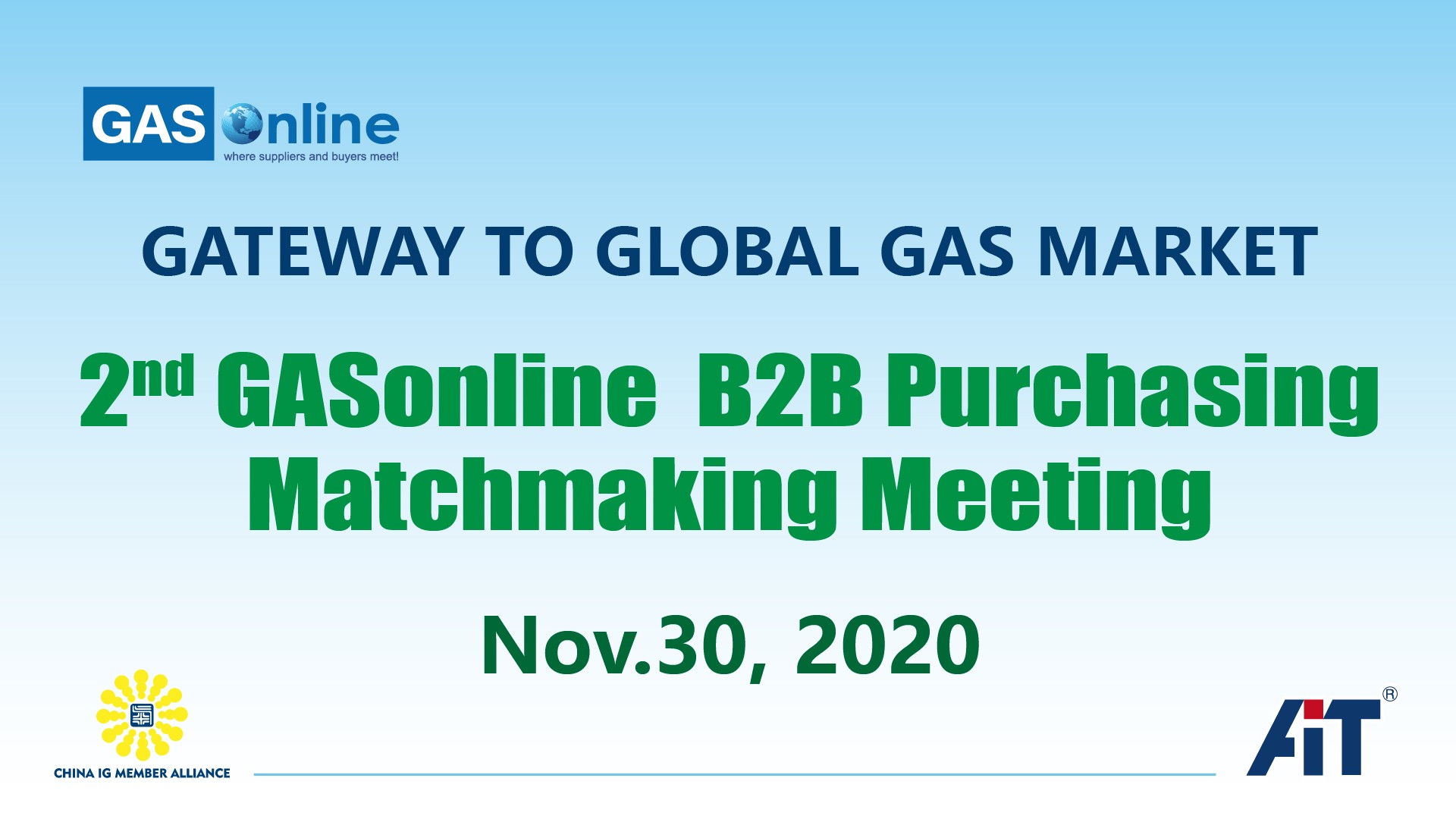 2nd GASonline B2B purchasing matchmaking meeting